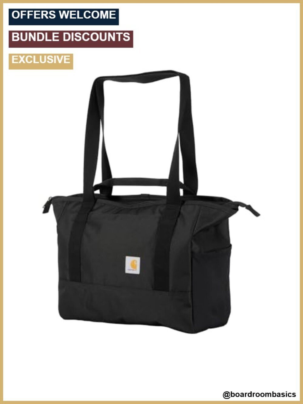 Tote Bag, 17in Padded Laptop Sleeve, Water Resistant, Trolley Sleeve